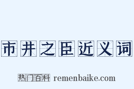 市井之臣近义词是什么意思的图片